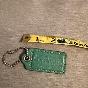 Coach Green Leather hang tag